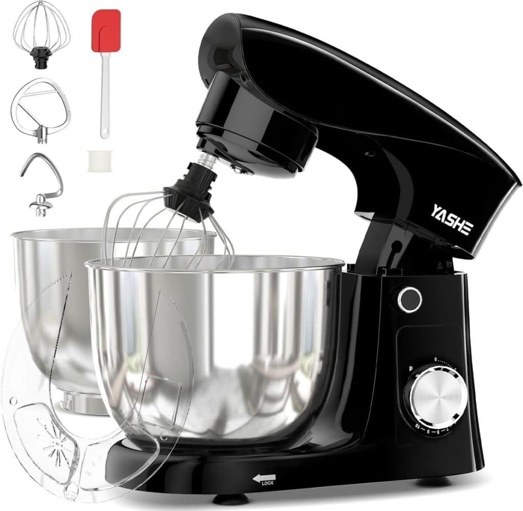 Test du robot pâtissier YASHE 1500W 4, 5L & 5L