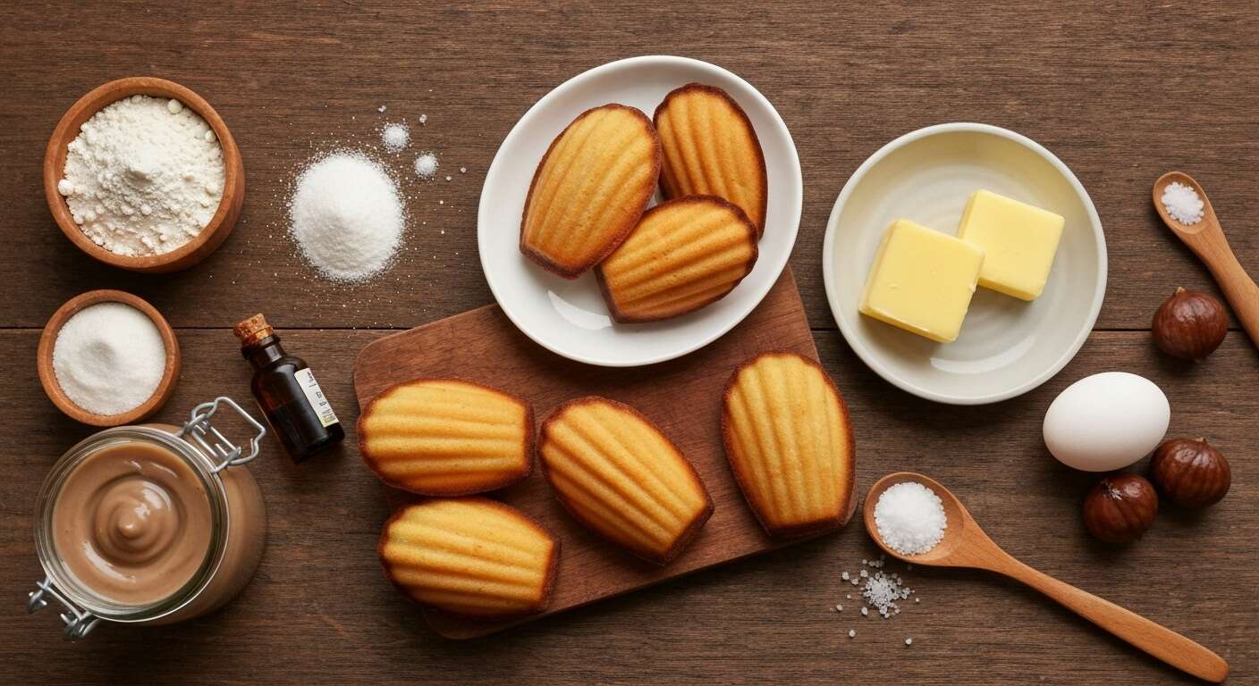 Recette délicieuse de madeleines aux marrons glacés