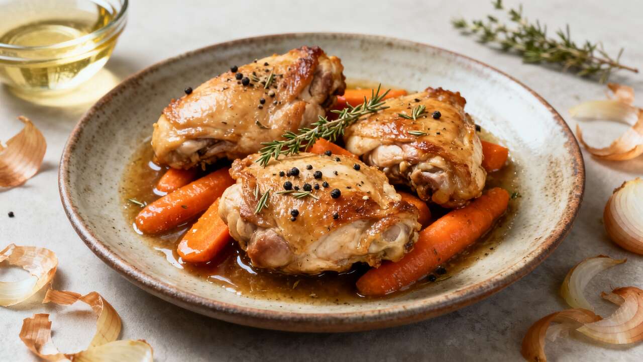 Fricassée de poulet aux carottes : recette savoureuse et facile