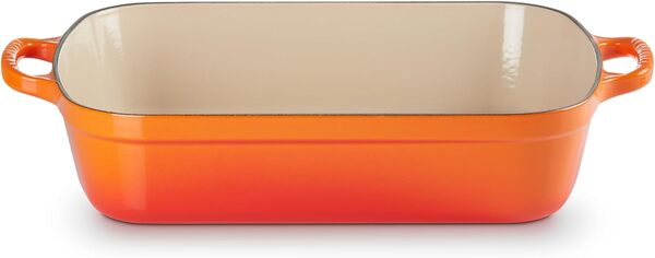 Le Creuset Plat Signature Rectangulaire en Fonte Émaillée, 33 cm, 4,9 L, 3,85 kg, Volcanique, 20184330902422