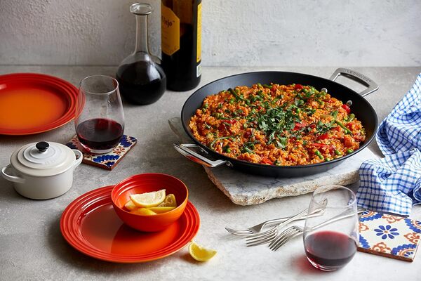 Le Creuset Poêle Provençale Anti-Adhérente en Fonte d'Aluminium, 32 cm, Anthracite/Argenté,52101320010101