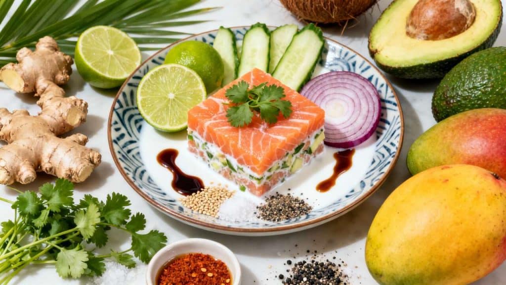 Tartare de saumon à la tahitienne : recette fraîche et exotique