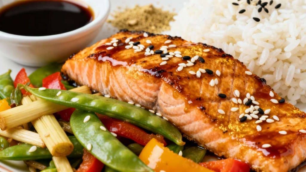 Saumon Teriyaki au Couteau et Wok de Légumes : recette Gourmande