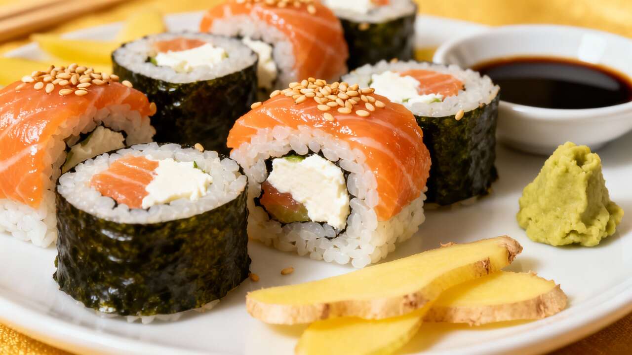 Maki au chèvre et saumon : recette facile et savoureuse