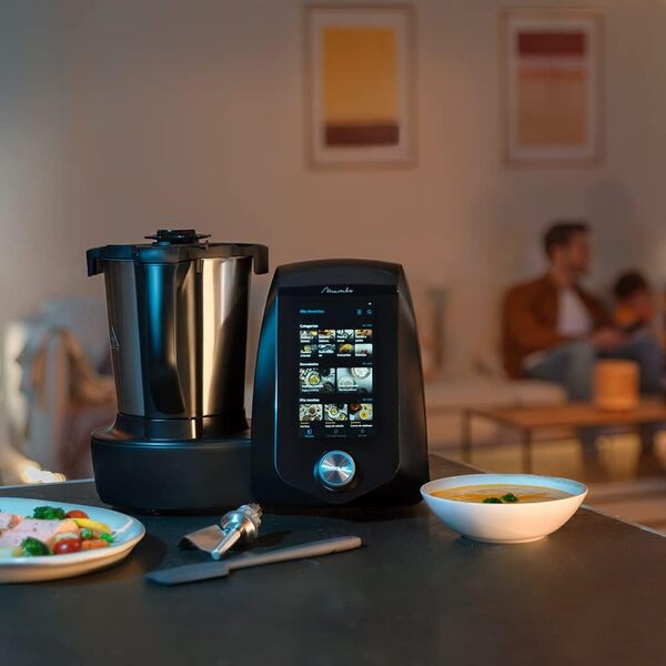 Cecotec Robot de Cuisine Multifonctions Mambo 12090. 1700 W, Écran tactile, App, 30 fonctions, balance et bol en acier inoxydable qui convient pour un nettoyage au lave-vaisselle [Classe énergétique A]