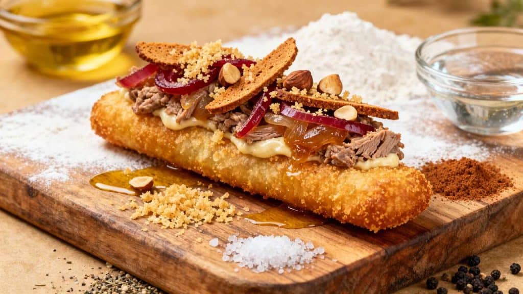 Finger croustillant de rillettes et pain d'épices : recette gourmande et originale