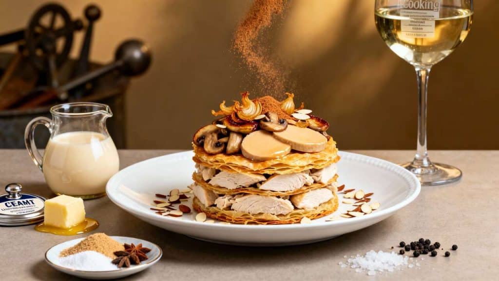 Charlotte de volaille au foie gras façon pastilla - Recette gourmande