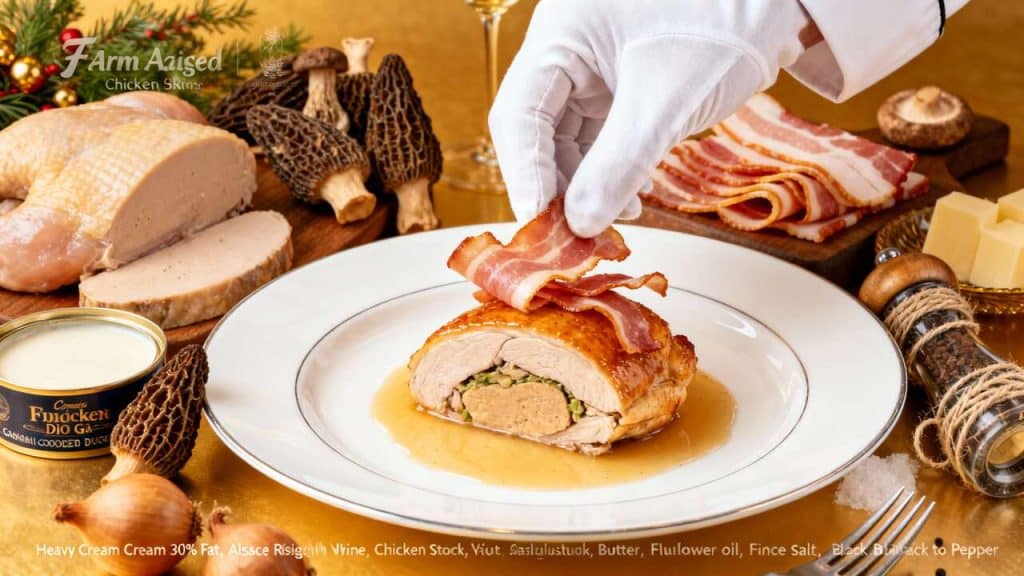 Moelleux de volaille farci au foie gras : recette gourmande et festive