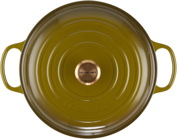 Le Creuset Braiser Signature en fonte émaillée, 3,5 l, olive