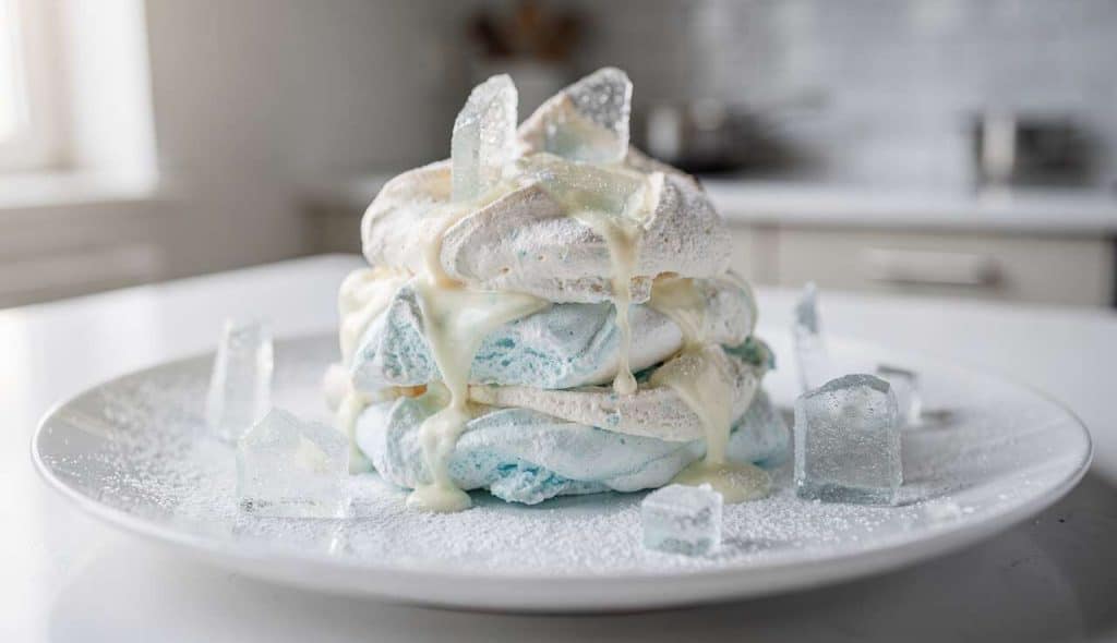 Iceberg façon vacherin : dessert glacé meringué au chocolat blanc