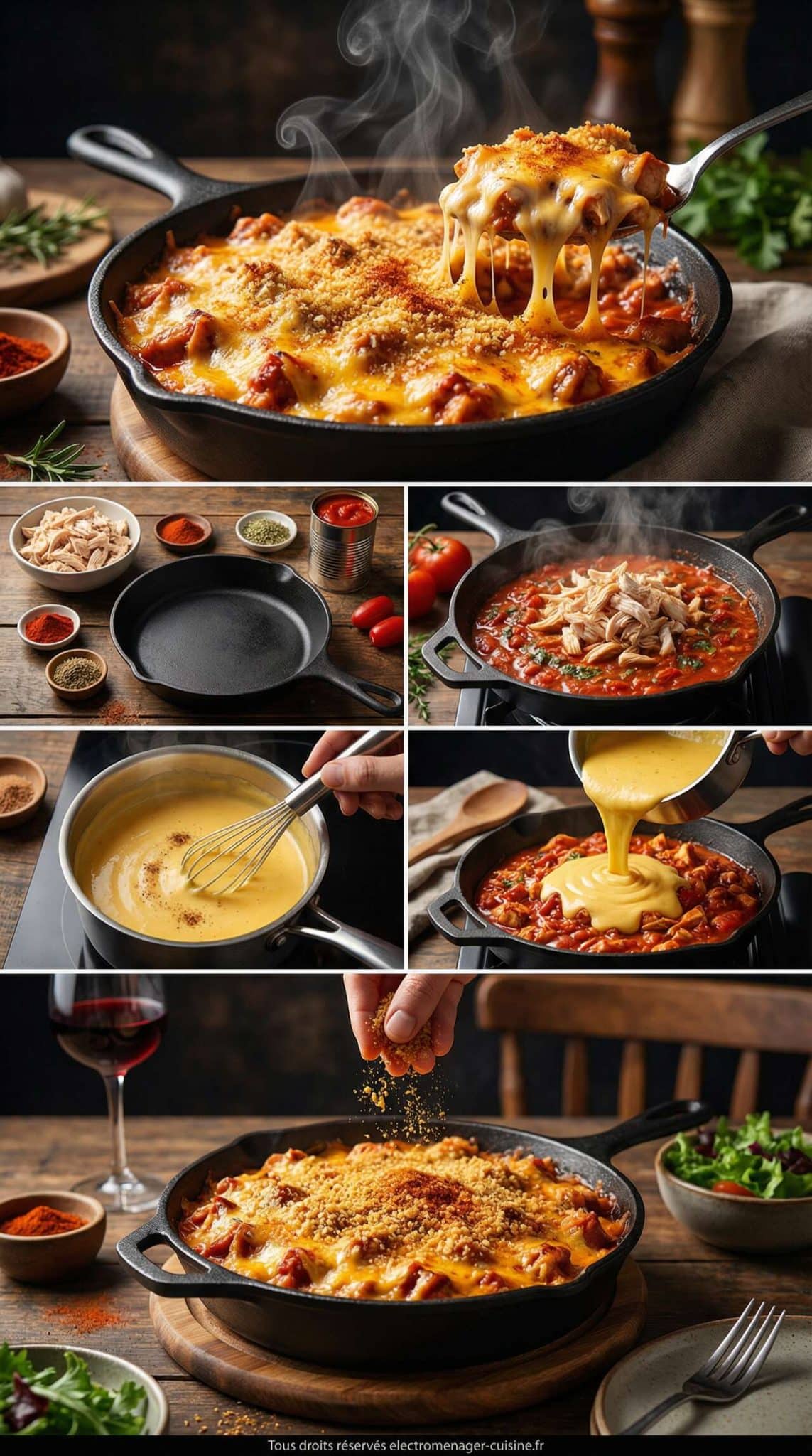 Fiche recette Duo savoureux : poulet au fromage