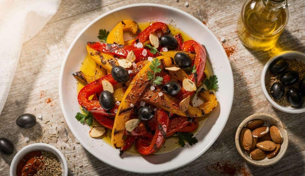 Salade de poivrons marinés à l'huile d'argan : recette savoureuse et originale