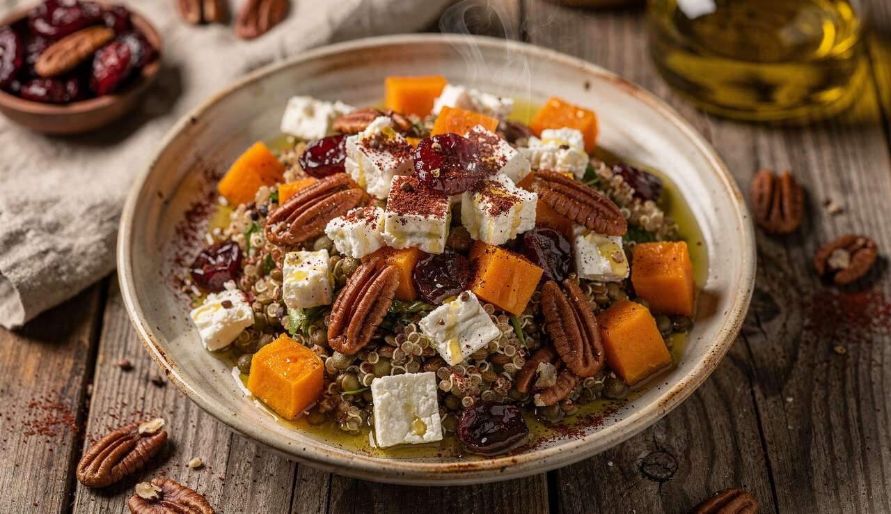 Salade méli-mélo d'hiver : recette gourmande et colorée