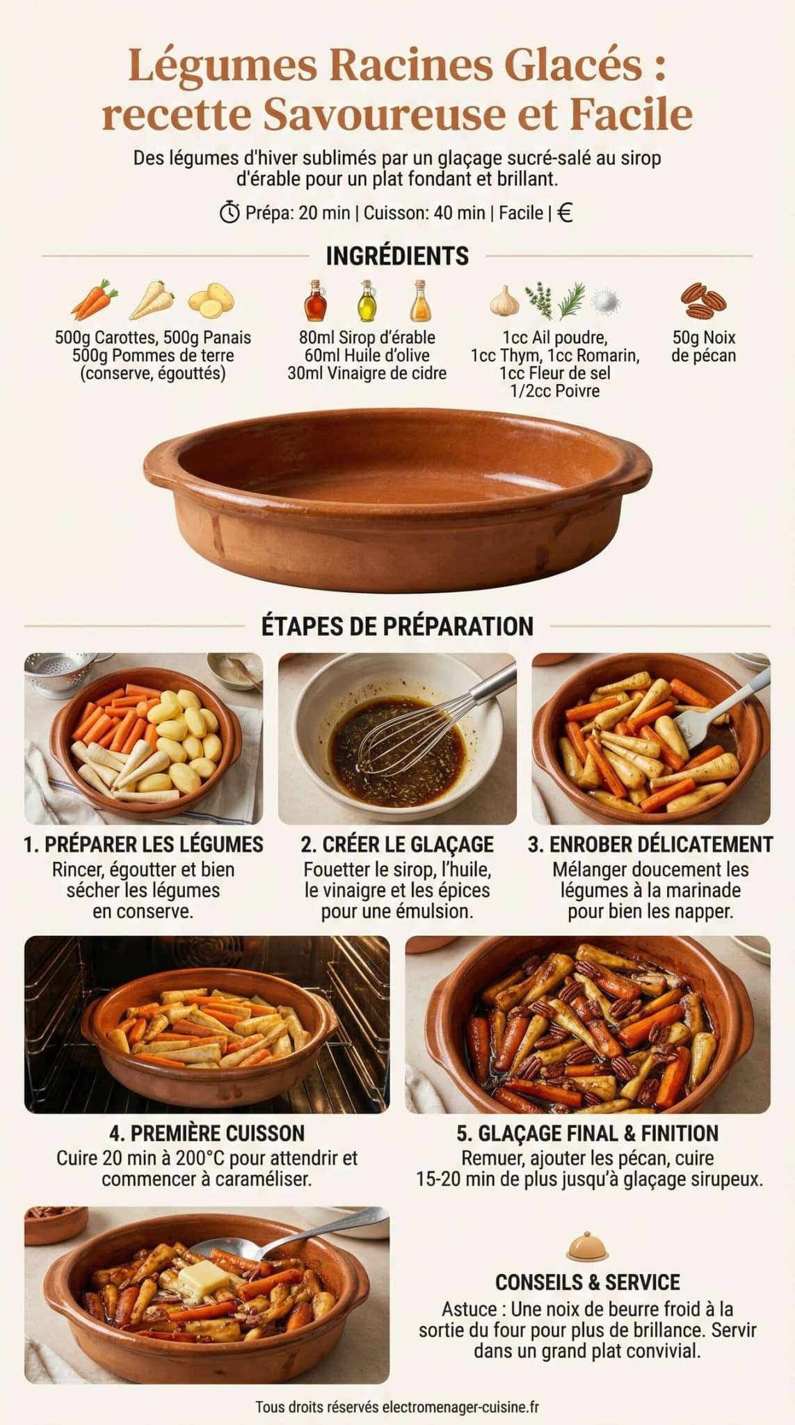 Fiche recette L&eacute;gumes Racines Glac&eacute;s : recette Savoureuse et Facile