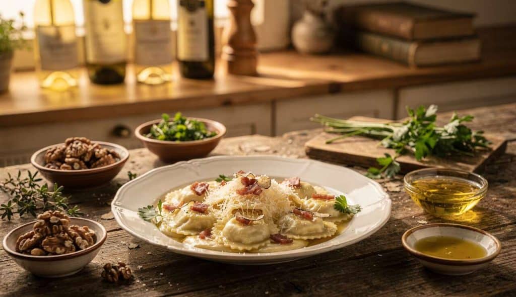 Ravioles Orloff et Jus de Poulette à la Truffe Blanche : recette Gourmande