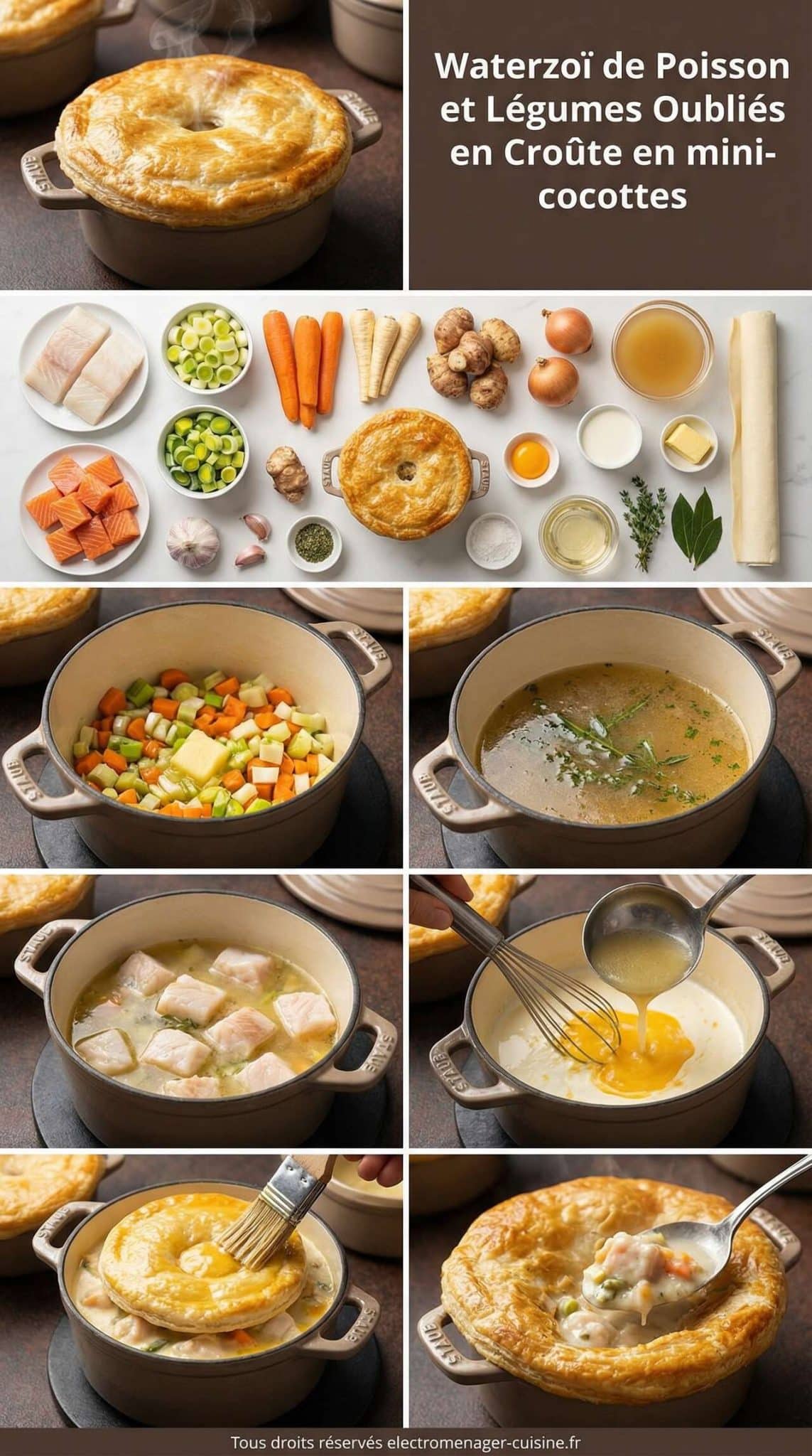 Fiche recette Recette Waterzo&iuml; de Poisson et L&eacute;gumes Oubli&eacute;s en Cro&ucirc;te