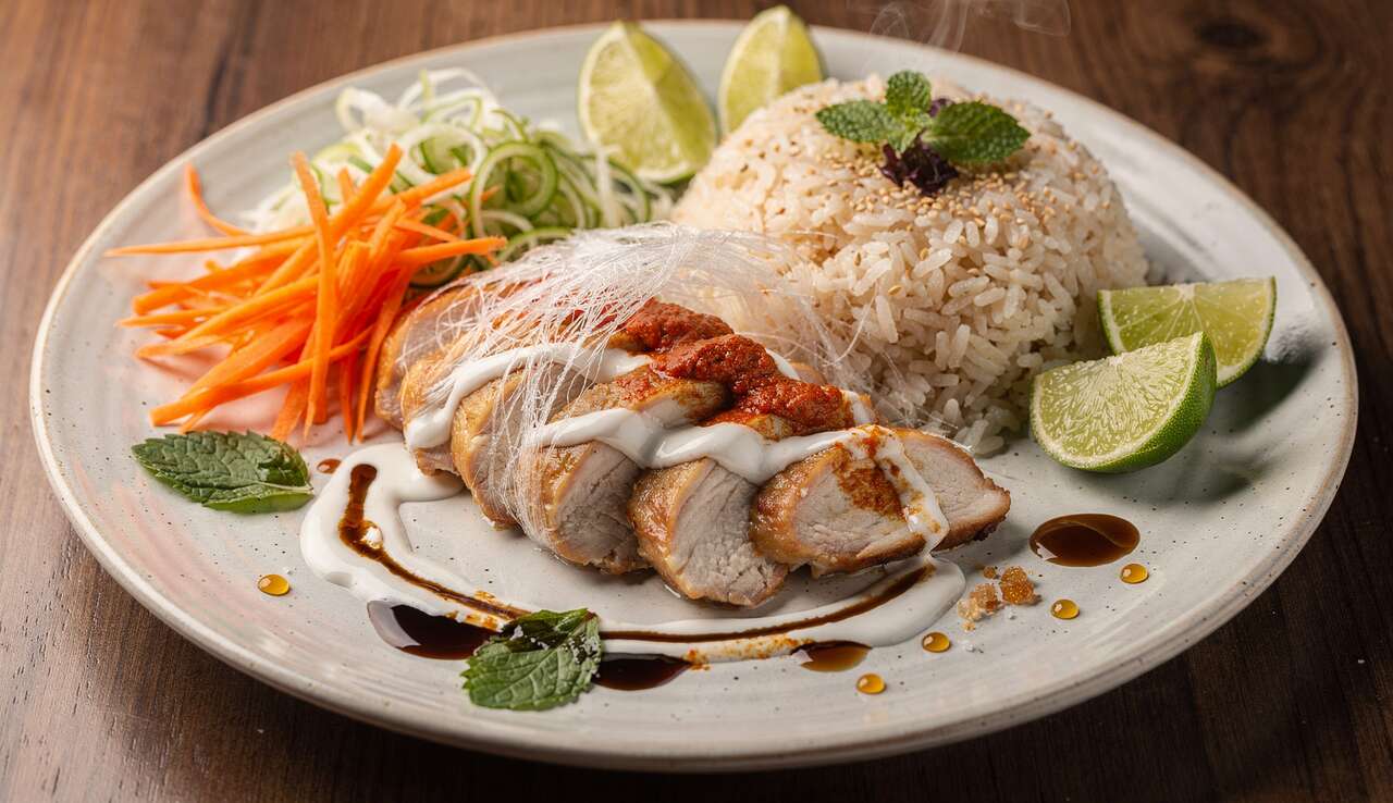 Recette de poulet thaï à la carte fata, carottes et menthe pour un dîner exotique