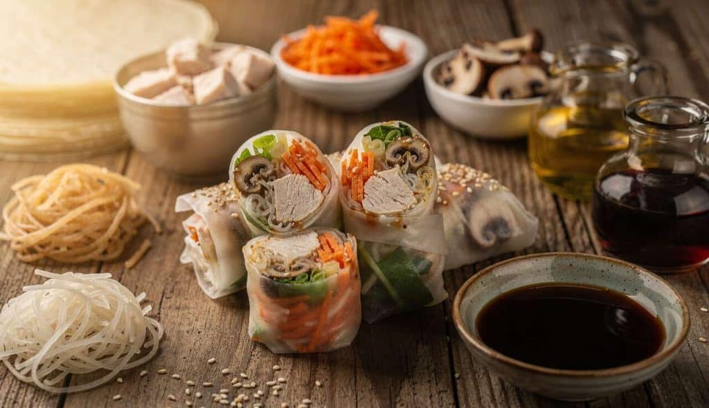 Nems de poulet teriyaki : recette facile et savoureuse