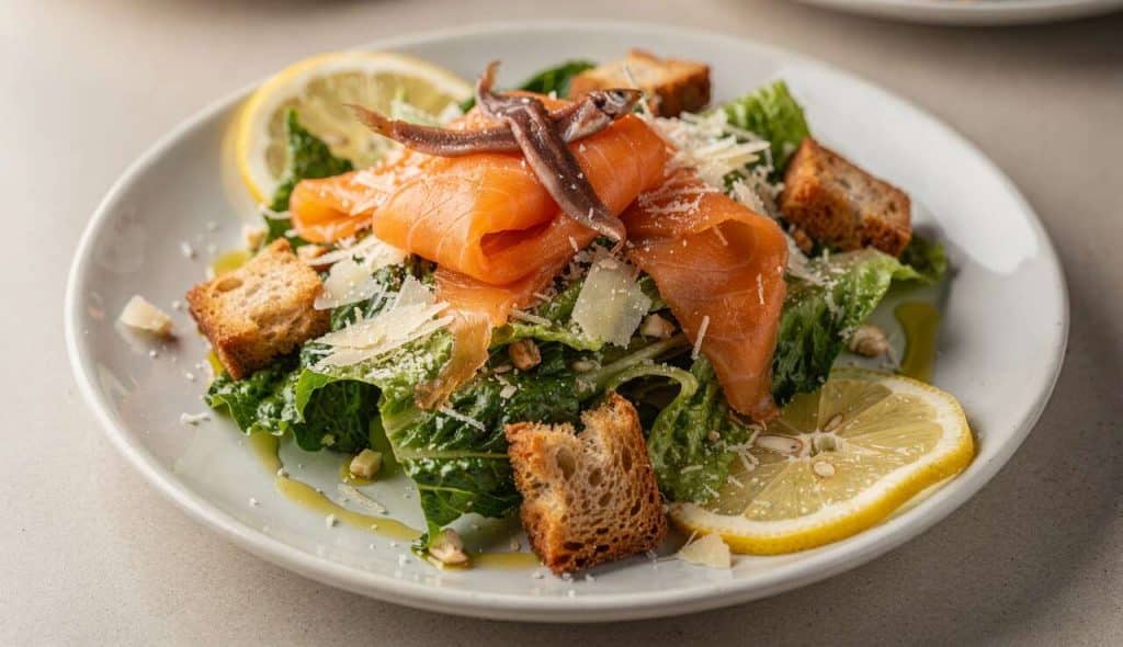 Salade César au Saumon Fumé : recette savoureuse et facile à préparer