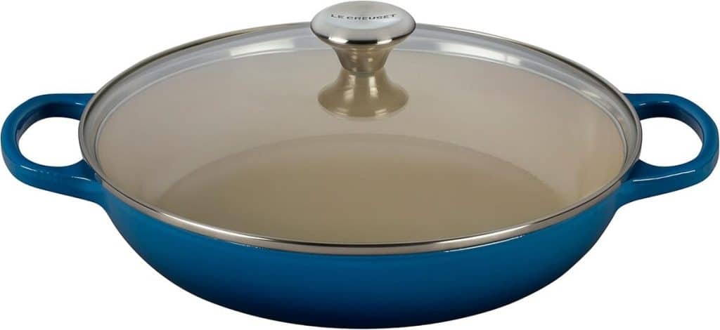 Test du faitout en fonte Le Creuset avec couvercle en verre 3, 5 l