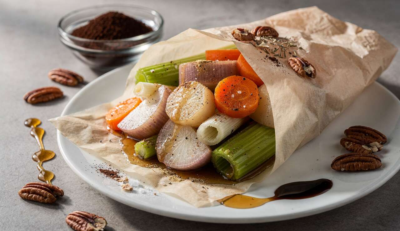 Papillote de légumes glacés au café : une recette originale et savoureuse