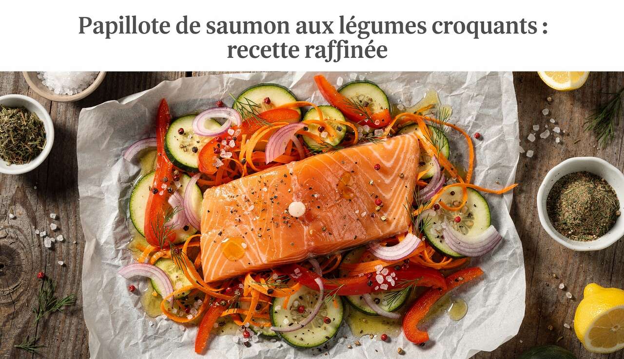 Papillote de saumon aux légumes croquants : recette raffinée
