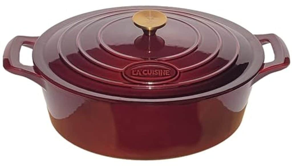 Test cocotte ovale en fonte 6, 5L : cuisine et design