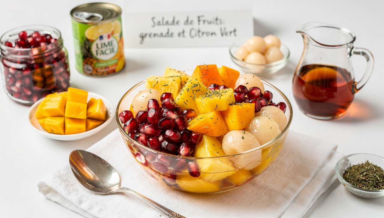 Salade de Fruits : grenade et Citron Vert