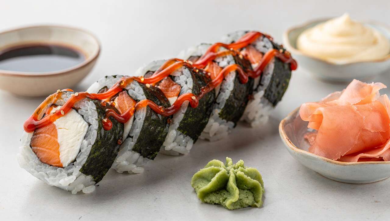 Recette de maki au saumon épicé et fromage frais