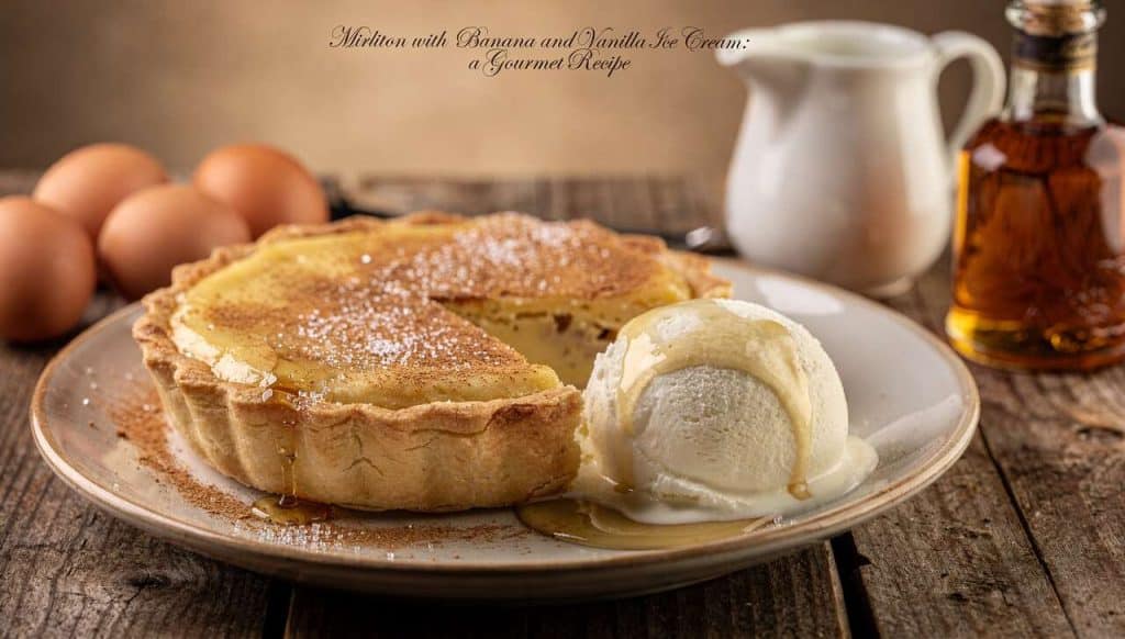 Mirliton à la banane avec glace vanille : recette gourmande