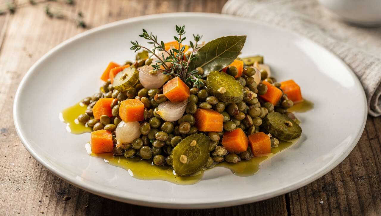 Salade de Lentilles du Puy aux Légumes Vinaigrés : recette Savoureuse
