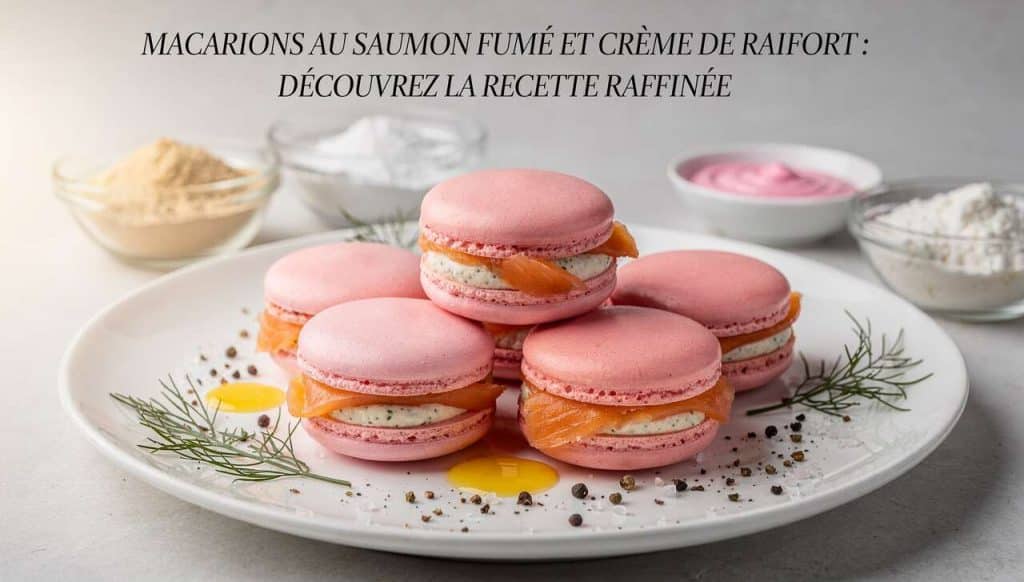 Macarons au saumon fumé et crème de raifort : découvrez la recette raffinée