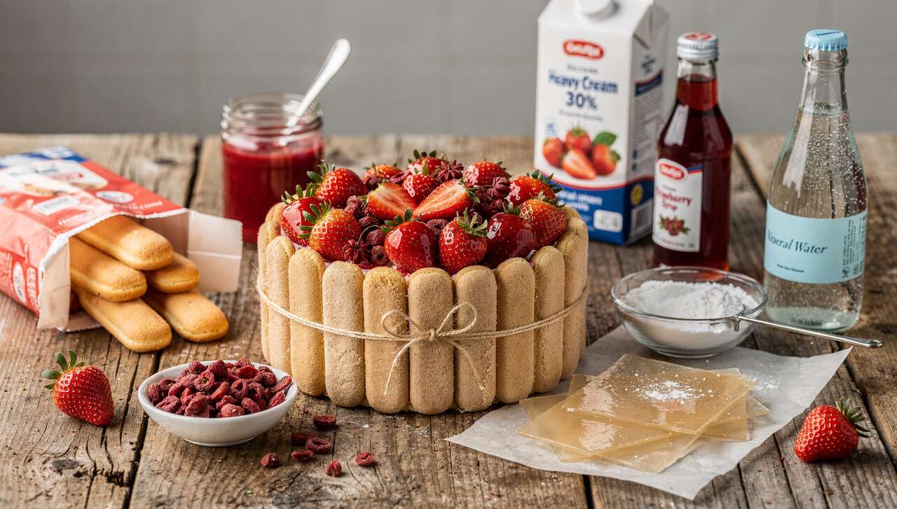 Recette de charlotte aux fraises et fraises des bois