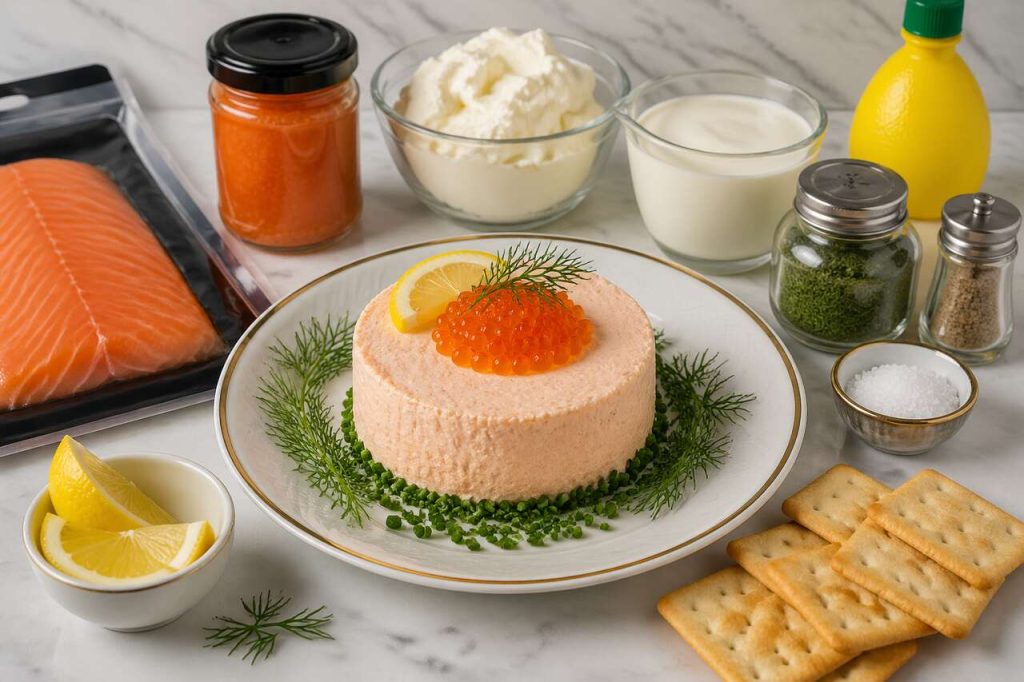 Recette de mousse de saumon fumé et œufs de cabillaud