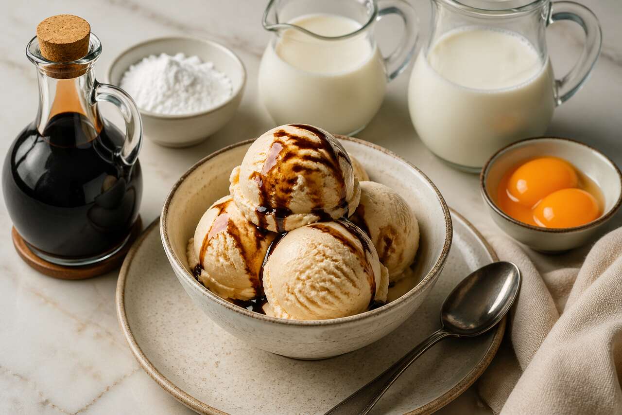 Recette de glace au vinaigre balsamique