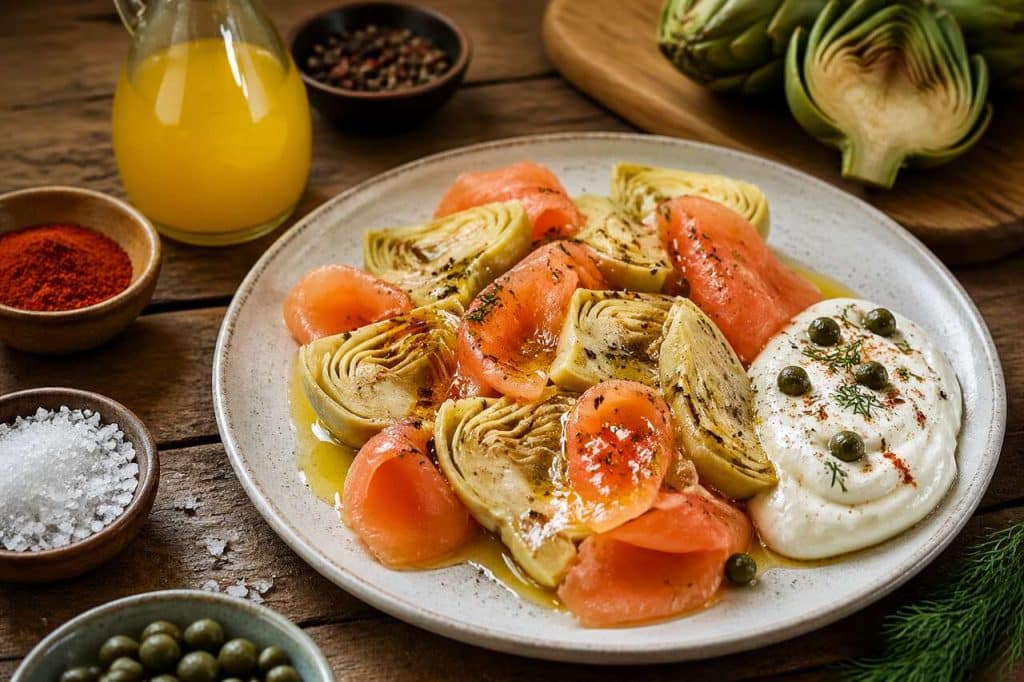 Chips d'artichaut au saumon fumé : recette gourmande et facile