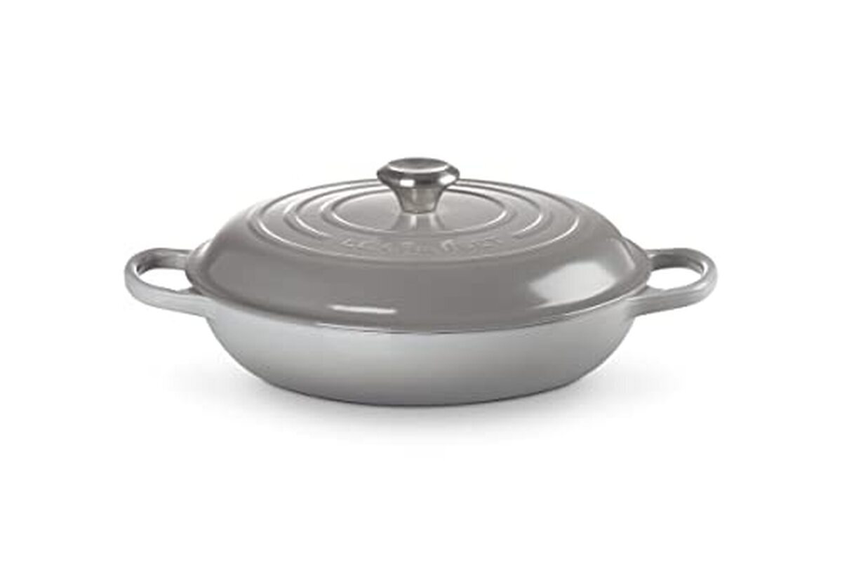 Test du faitout en fonte le creuset 30 cm mist grey