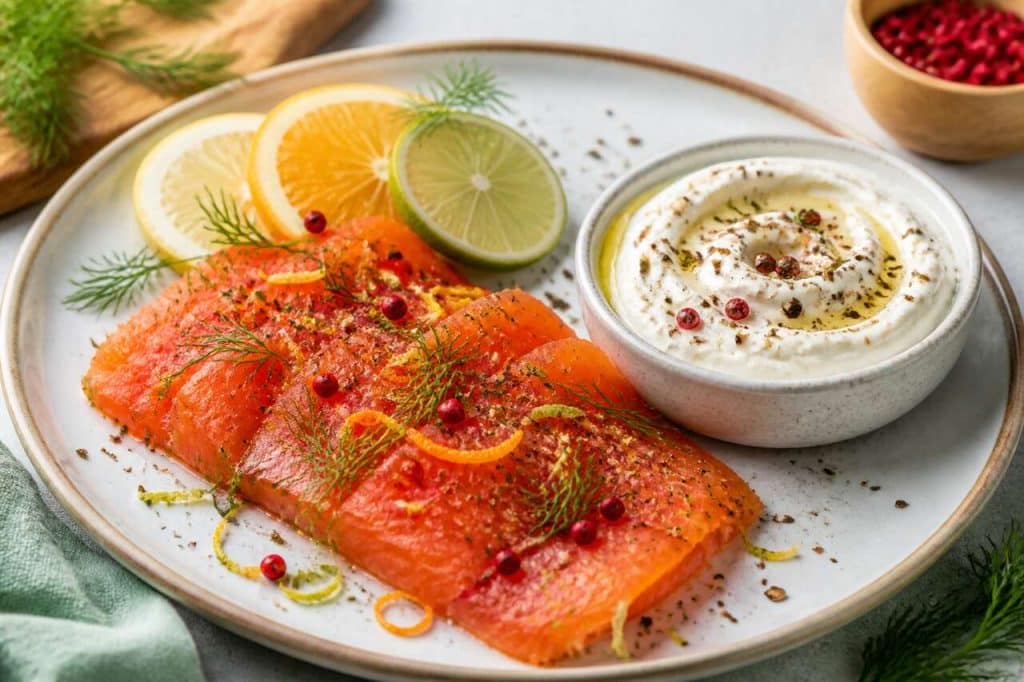 Gravlax de saumon : recette crémeuse au Philadelphia et agrumes