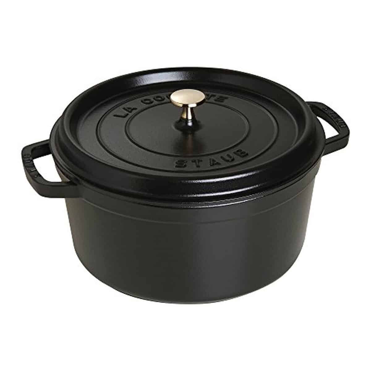 Test cocotte ronde Staub 1102825 noir 28 cm