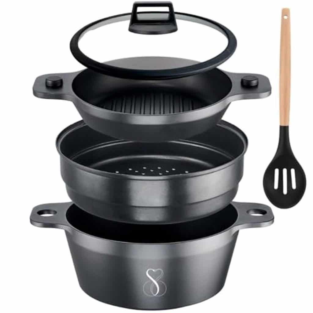 Test du set cuisinière à vapeur Stone&Stone RS1003 : polyvalence culinaire