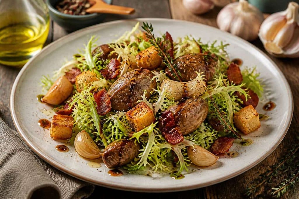 Salade de foies de volaille au vinaigre de Xérès : recette gourmande et facile