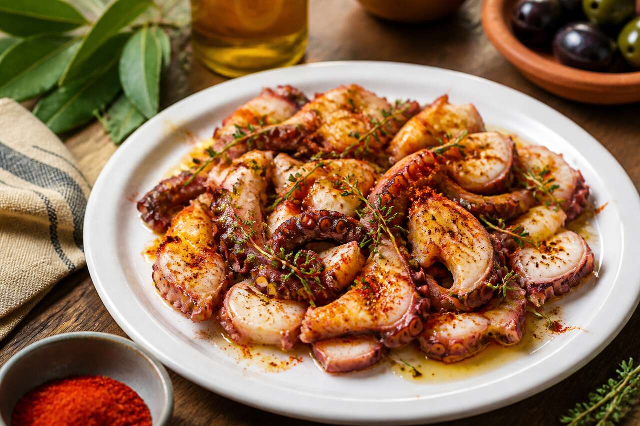 Salade tiède de poulpe au Paprik'Ail : recette savoureuse et facile
