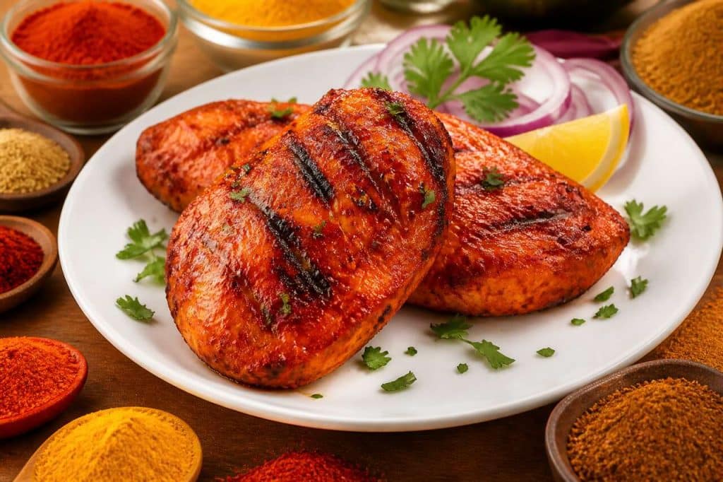 Filet de poulet mariné au tandoori : recette facile et savoureuse