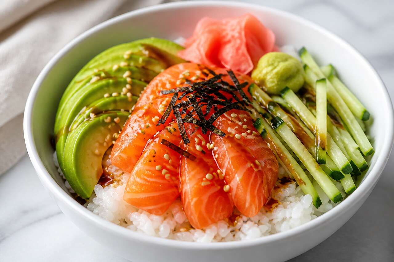 Recette de chirashi saumon avocat : délicieux et facile