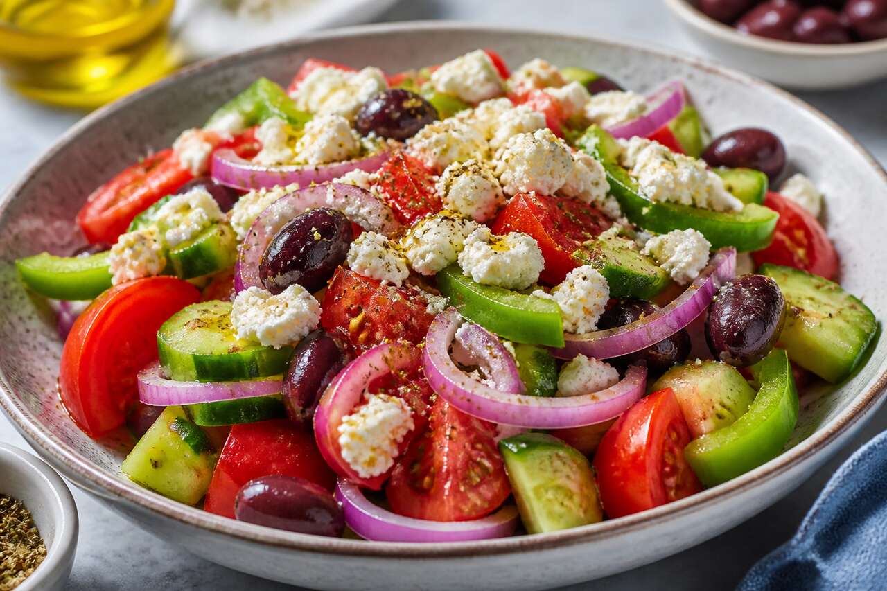 Recette de salade grecque authentique