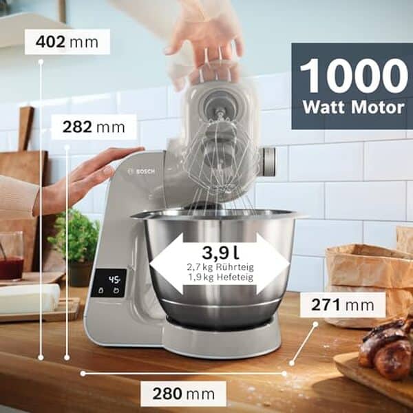 Découvrez notre test complet du robot de cuisine Bosch MUM5XL72 1000 W. Performances, polyvalence et fonctionnalités analysées en détail. 